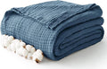 100% Cotton Muslin Blanket King 108" x 90", 6 Layers Breathable and Lightweight by Kozyhvn