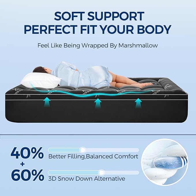 Mattress Topper King Size, Cooling Extra Thick Breathable Viscose Made from - Image 4