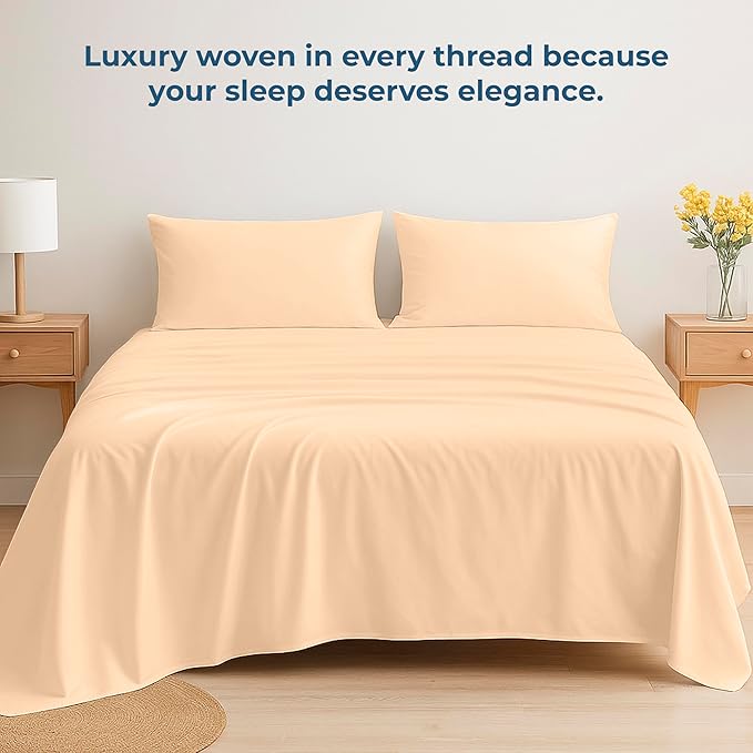 Royale Linens 100% Organic Cotton Twin XL Flat Sheet Only - Image 6