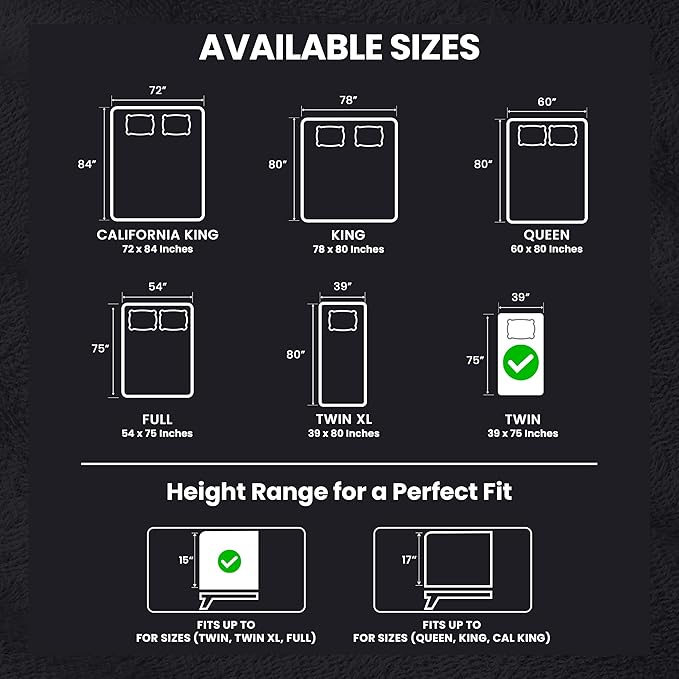 Twin Size Mattress Protector Waterproof, Premium 200 GSM Terry Mattress Cover - Image 3