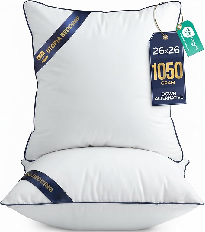 Utopia Bedding Throw Pillow Inserts, 26 x 26 Inches Decorative Indoor Pillows by UTOPIABEDDING