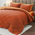 MUXHOMO 7 Pieces King Comforter Set, Reversible Bed in a Bag King Size by MUXHOMO