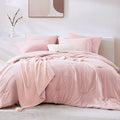 WRENSONGE Full Size Comforter Set- 7 Pieces Soft Pink Bed in a Bag Full Size by WRENSONGE