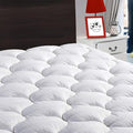 LEISURE TOWN Cotton Twin XL Mattress Pad Fitted Quilted Mattress Cover Pillow by LEISURETOWN