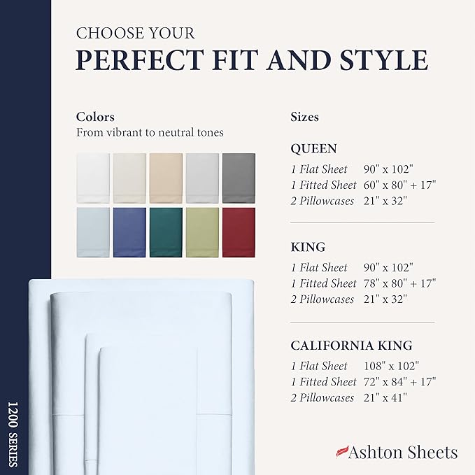 100% Egyptian Cotton King Size Sheets Set - Image 8