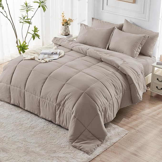 JOLLYVOGUE Full Comforter Set, Ultra-Soft Bed in a Bag Full Size 7 Pieces - Image 8
