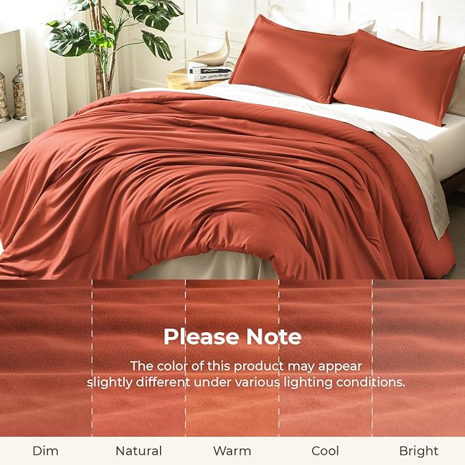 Litanika Burnt Orange California King Comforter Set - Image 8
