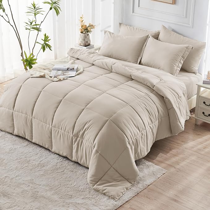 JOLLYVOGUE Queen Comforter Set, Ultra-Soft Bed in a Bag Queen Size 7 Pieces - Image 8
