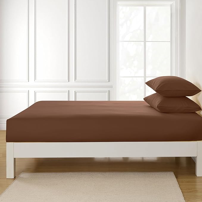 Queen Fitted Sheet Only with Full Elastic & Built in Corner Sheet Straps to - Image 4