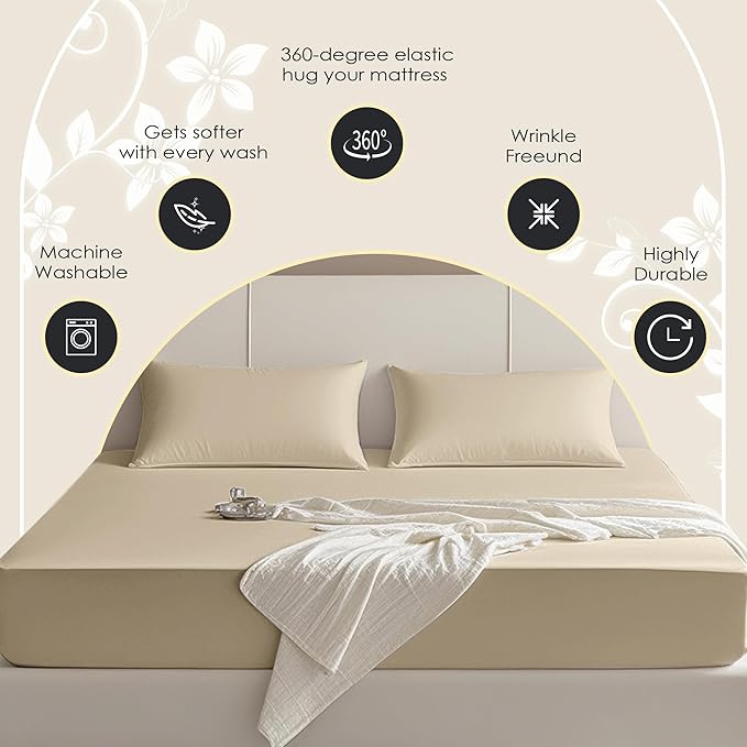 FreshCulture California King Fitted Sheet Only – Premium Hotel-Quality Fitted - Image 4