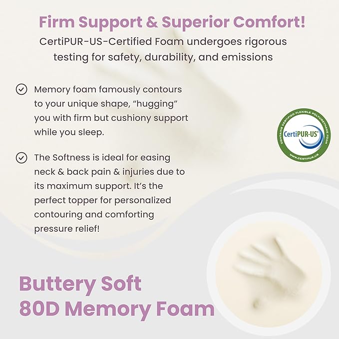 Wife Pillow - Insert, Plush Molded Memory Foam 80D - Can Use As Thin Sleeping Pillow for Stomach Sleeper. Ergonomic Size, Orthopedic Neck U Shaped Cutout: Ulta Soft High-Density Layer Support