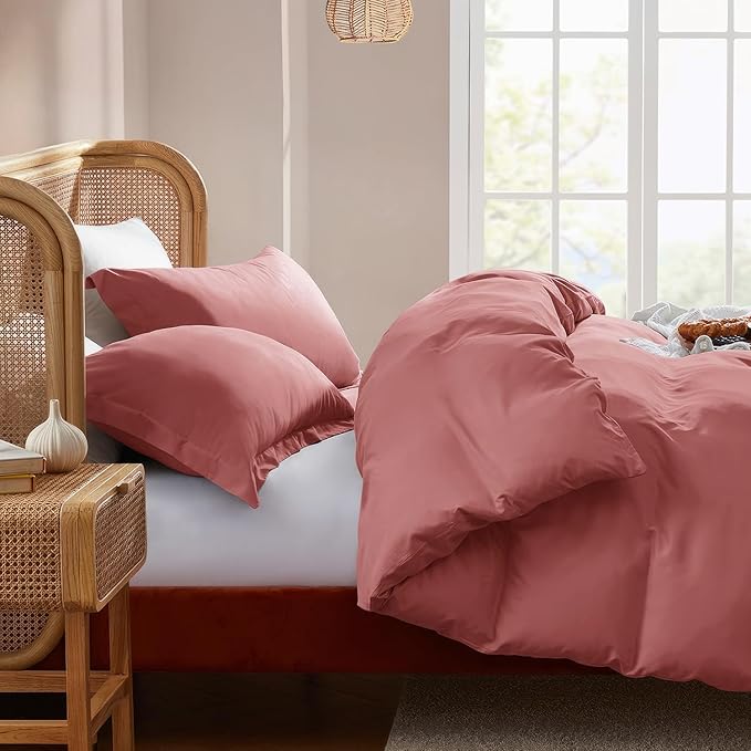 Nestl Pink Clay California King Duvet Cover Sets - Image 7