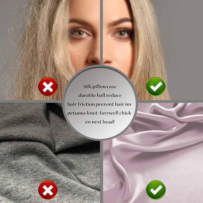Silk Pillow Cases 2 Pack, Soft Breathable and Sliky Standard Size Pillow Cases - Image 5