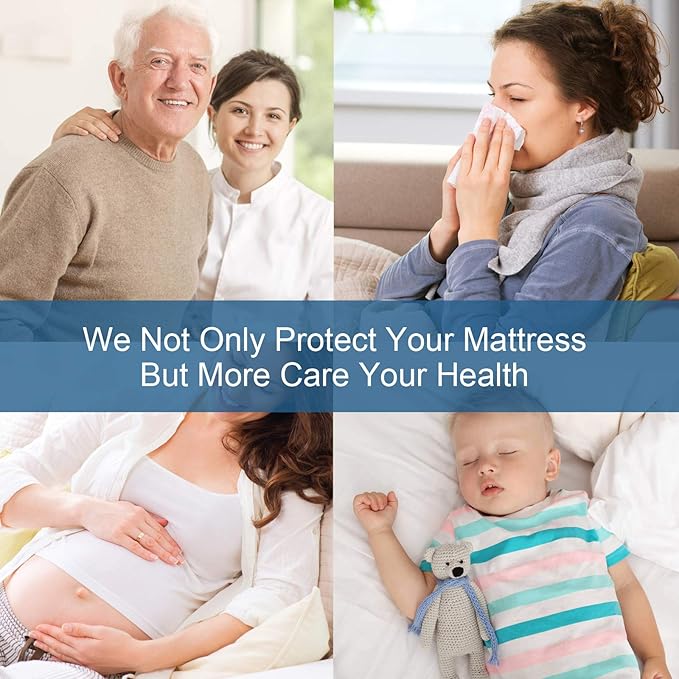 Split Top King Mattress Protector Pad Waterproof Quilted, Mattress Cover - Image 5