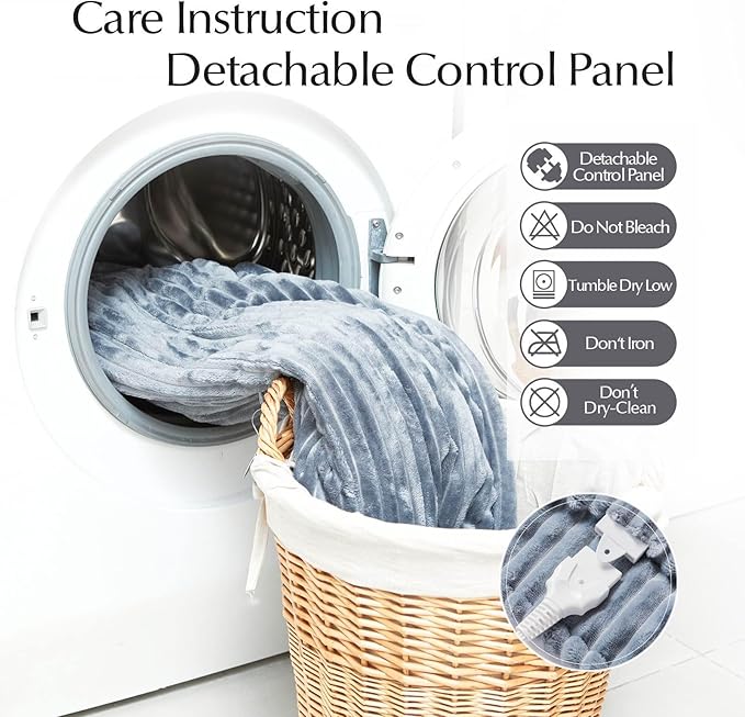 SNUGSUN Heated Blanket Throw Size, Soft and Cozy Electric Heating Blanket - Image 8