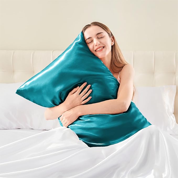 BEDELITE Satin Body Pillow Cover 2 Pack, Super Soft and Cooling Body Pillow - Image 7