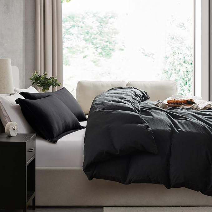 Nestl Black Duvet Cover Queen Size - Image 7