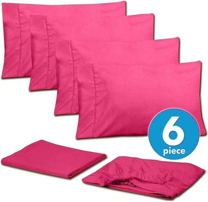 Sweet Home Collection 6 Piece Bed Sheet Set, RV Short Queen - Image 3