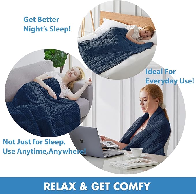 Huloo Sleep Weighted Blanket Queen 15lbs - Image 5