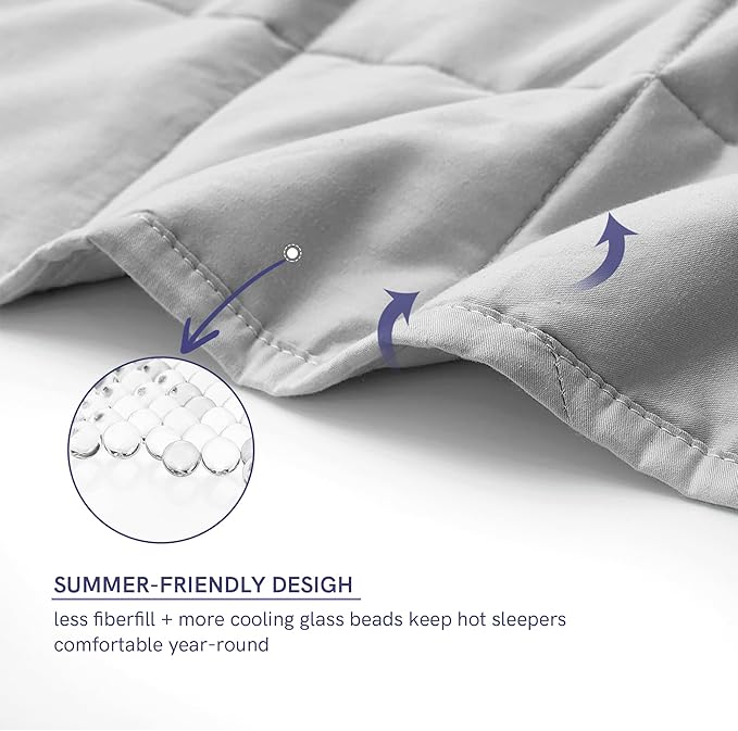 YnM 15lbs Weighted Blanket for Adults, Cotton Heavy Bed Throw Blanket - Image 4