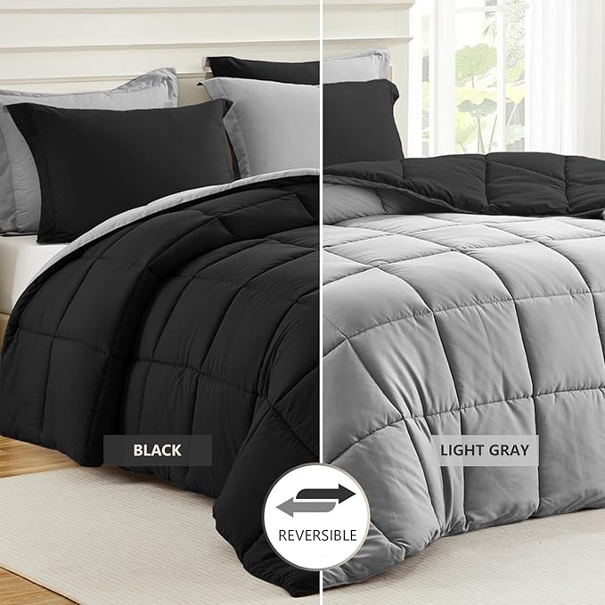 Homelike Moment King Size Comforter Set Black, Comforter King Size Bed Set - Image 2