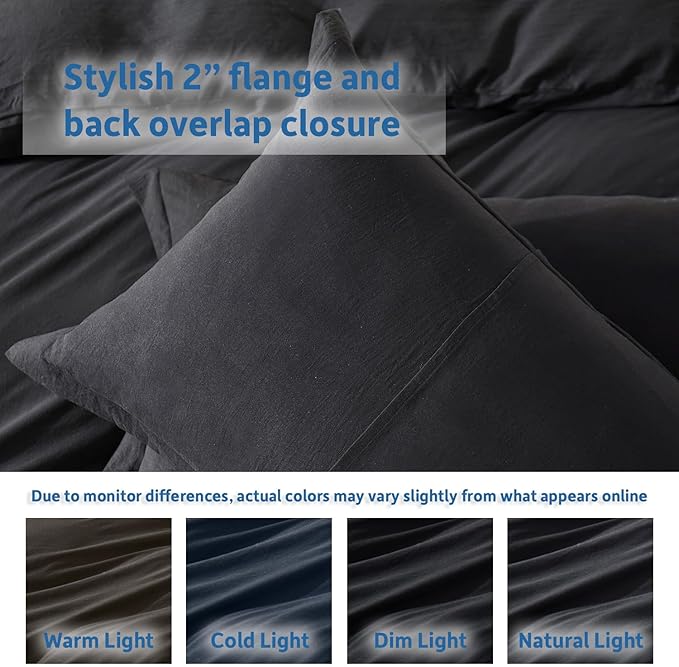 Nestl Black Duvet Cover King Size - Image 8
