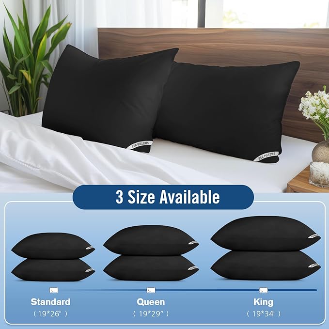 Piwaal Bed Pillows King Size 4-Pack - Image 2