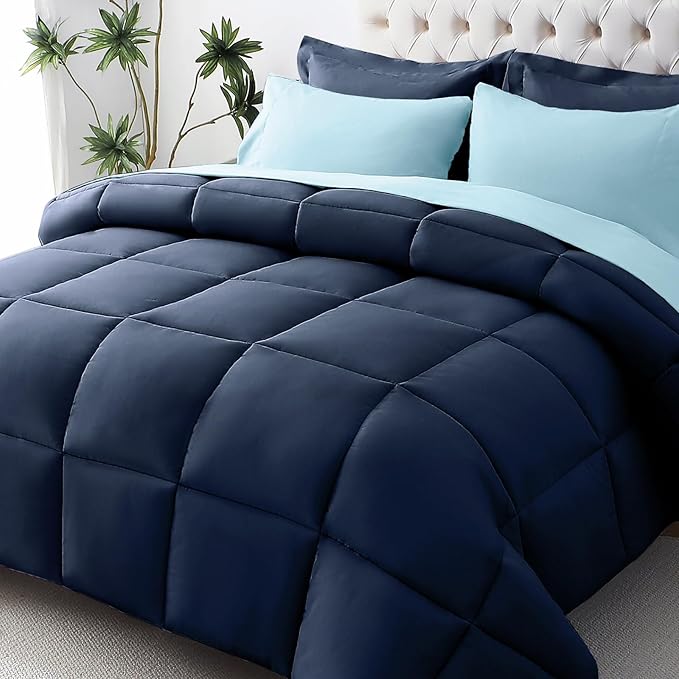 JOLLYVOGUE California King Comforter Set, Ultra-Soft Bed in a Bag Cal King Size by JOLLYVOGUE