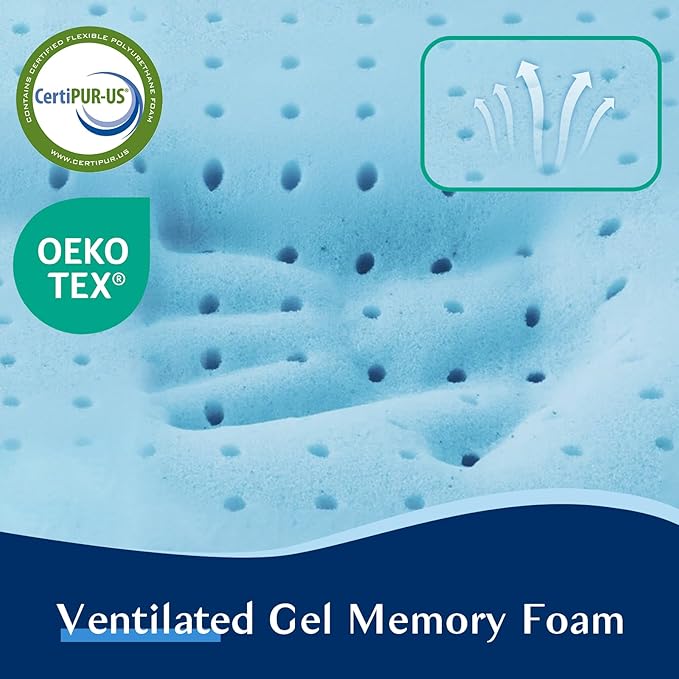 Flat Pillows for Sleeping Thin Memory Foam Pillows for Stomach and Back Sleepers - Image 6