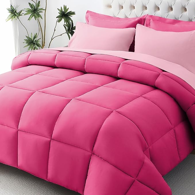 JOLLYVOGUE Full Comforter Set, Ultra-Soft Bed in a Bag Full Size 7 Pieces by JOLLYVOGUE