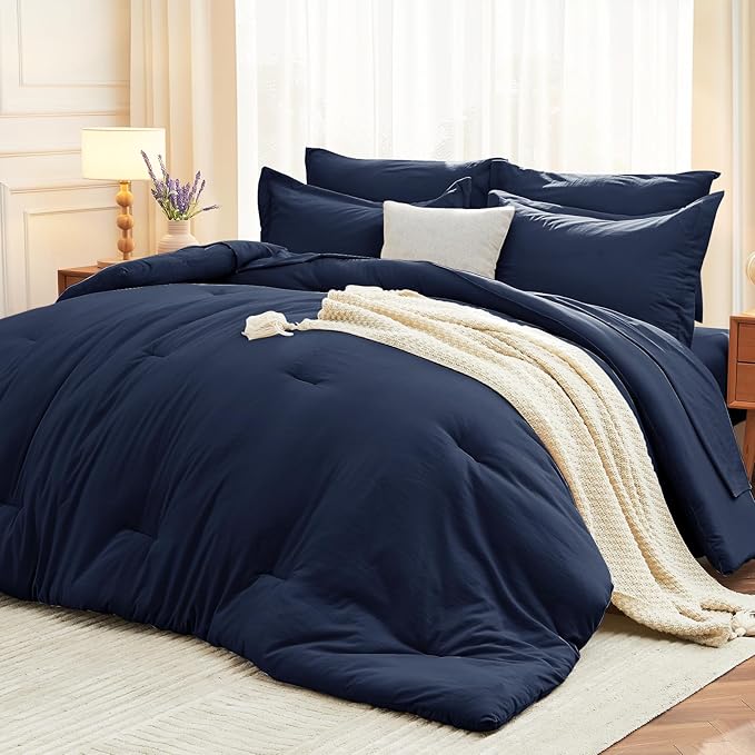 MUXHOMO 5 Pieces Twin Comforter Set, Soft Bed in a Bag Twin Size, All Season by MUXHOMO