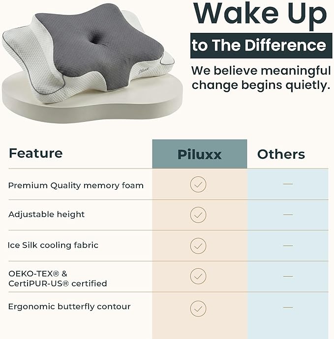 Cervical Neck Pillow for Sleeping – Cooling Memory Foam Cervical Pillow for - Image 7
