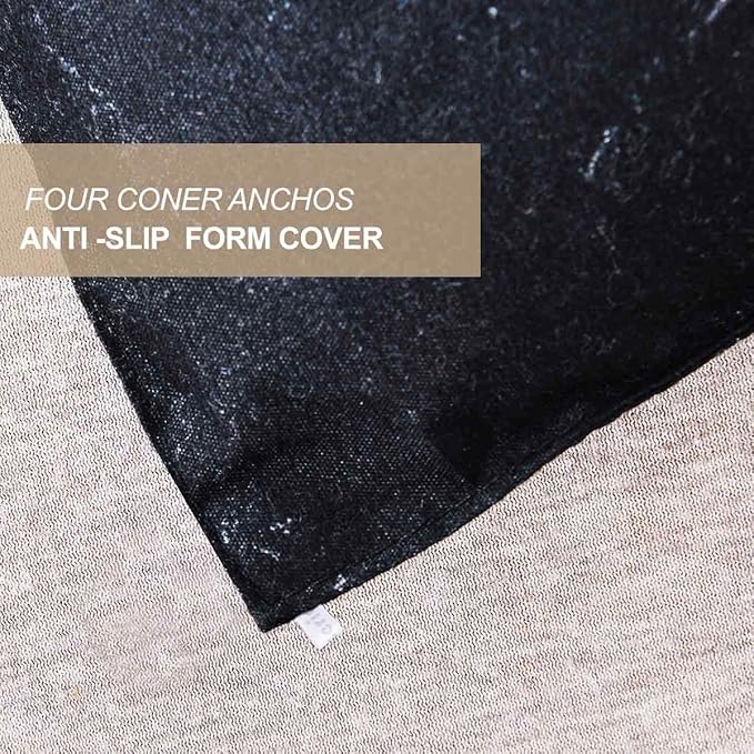 Nanko Comforter Set Queen Size, Dark Black Marble Print 88 x 90 inch Reversible - Image 4