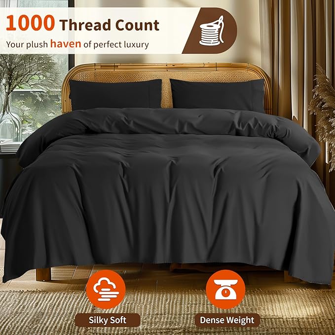 LBRO2M Split King Sheet Sets for Adjustable Bed 1000 Thread Count 100% Egyptian - Image 2