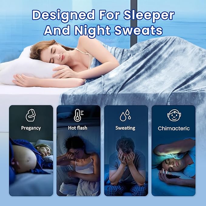 Topcee Cooling Blankets for Hot Sleepers, Arc-Chill Q-Max >0.5 Cool Fiber - Image 4
