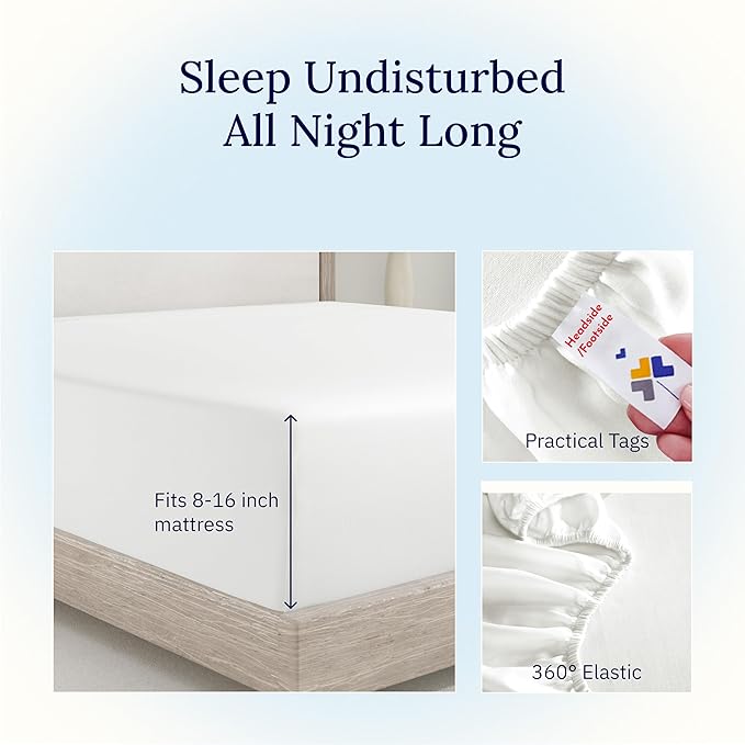California Design Den Deep Pocket Cal King Fitted Sheet, Soft 400 Thread Count - Image 7