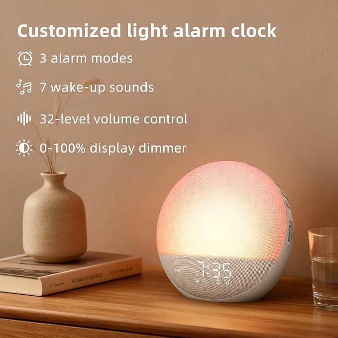 Sunrise Alarm Clock White Noise Machine: Natural Wake Up Light - Image 8
