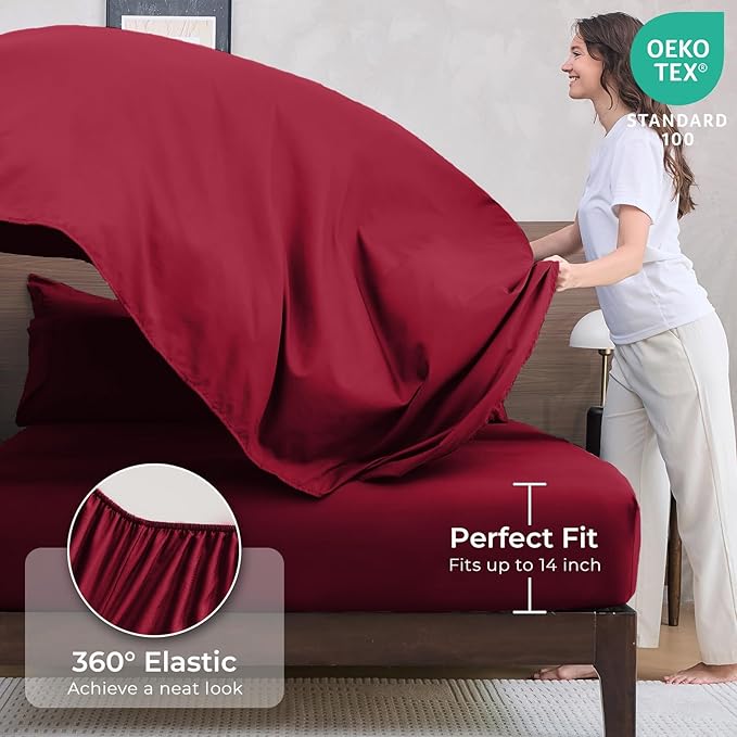 HEVUMYI Red Full Comforter Set - Image 5