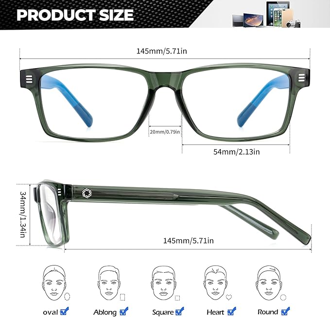 ANYLUV Blue Light Glasses Men Woman, Eye Strain Relief Eye Protection - Image 4