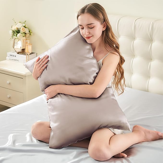 INFIIXSO Silk Pillow Cases 2 Pack Standard Size, Ultra Smooth & Soft Mulberry - Image 3