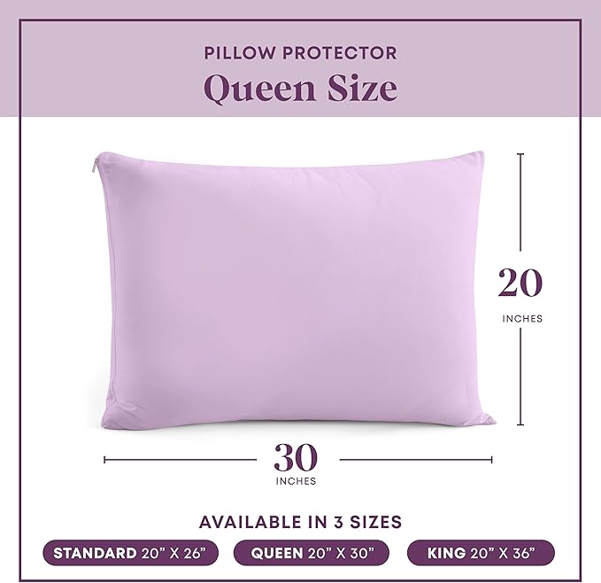 CirclesHome Pillow Protectors 2 Pack Queen Zippered - Image 6