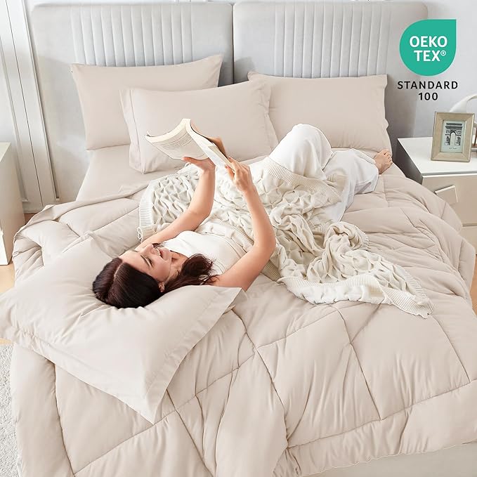 Sasttie Oversized King Comforter Set, 7 Pieces Extra Large Bed in a Bag - Image 5