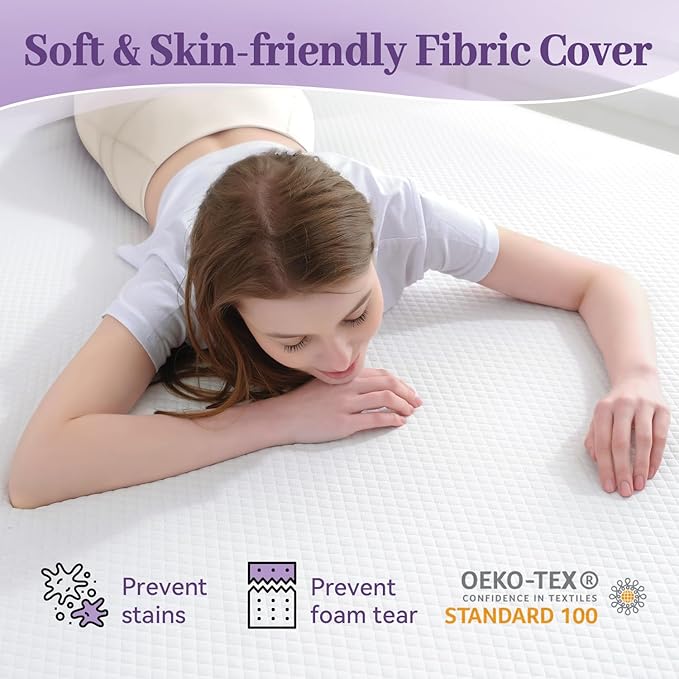 SINWEEK 2 Inch Gel Memory Foam Mattress Topper Full XL Size, Ventilated High - Image 4