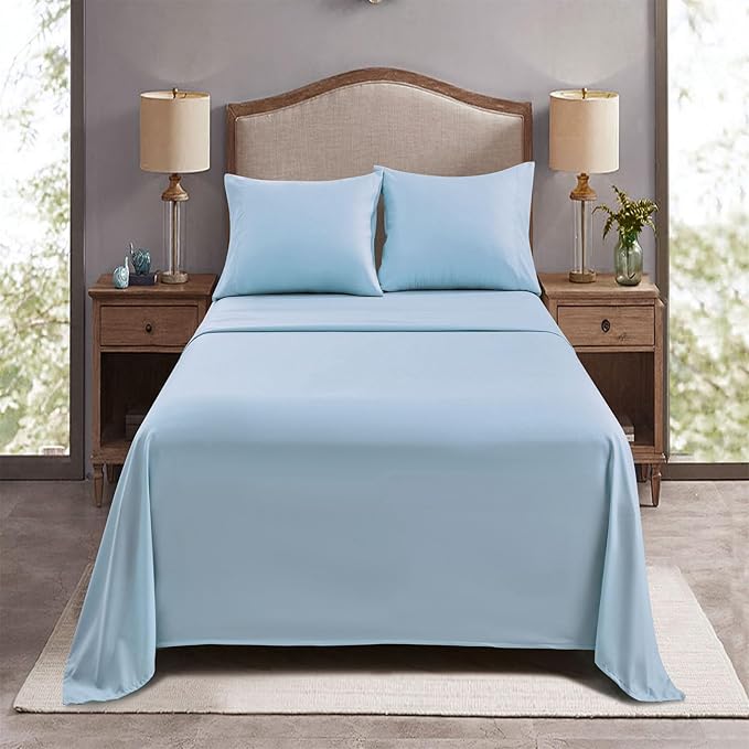 FreshCulture Queen Flat Sheets Only, Soft Microfiber Bedding Sheets - Image 7