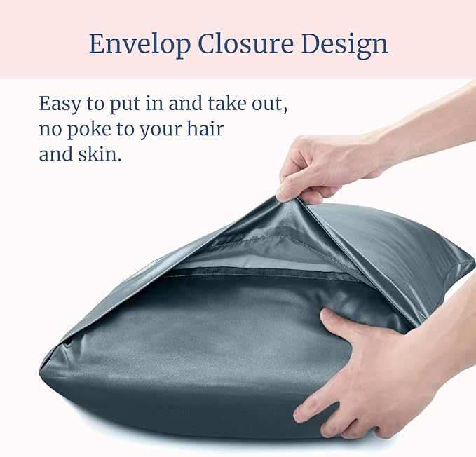 BEDELITE Satin Pillowcase for Hair and Skin, Super Soft and Cooling Similar to - Image 6