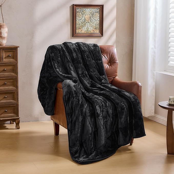 Super Fuzzy Soft Sherpa Fleece Weighted Blanket, 15 lbs Dual Sided Fluffy Heavy - Image 8