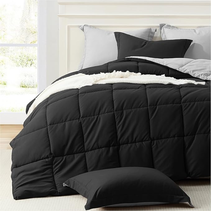 Homelike Moment California King Comforter Set Black, Cal King Comforter Set by HomelikeMoment