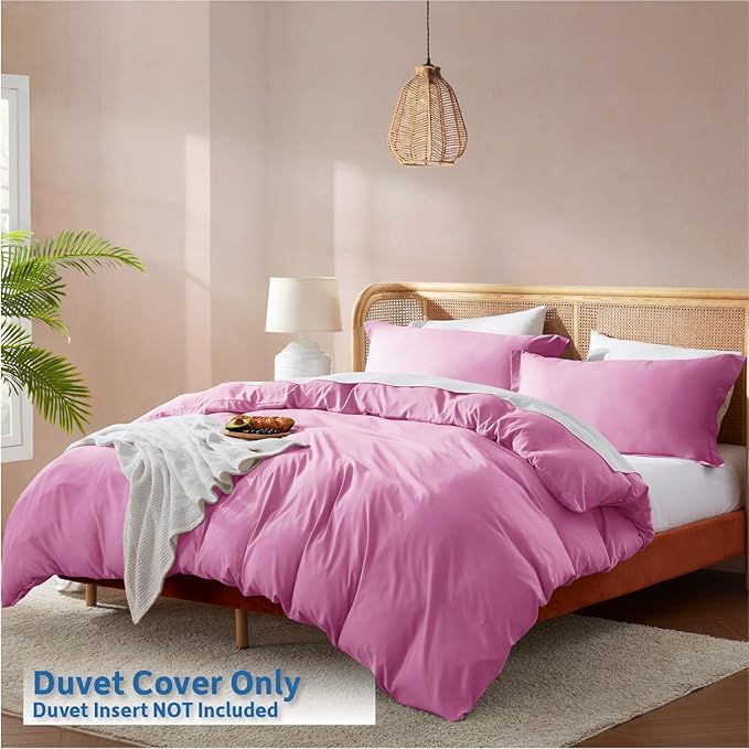 Nestl Light Pink Duvet Cover Queen Size - Image 2