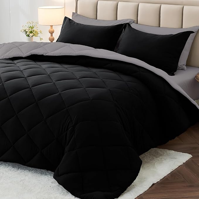 MUXHOMO 7 Pieces Oversized Queen Comforter Set, Reversible Bed in a Bag by MUXHOMO