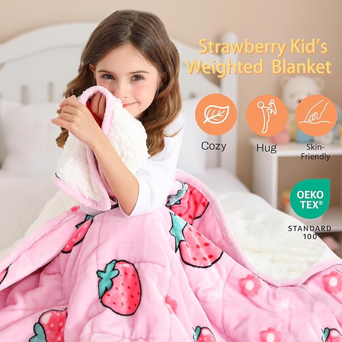 Aemicion Weighted Blanket 10 pounds Twin Size 48"x 72", Soft Sherpa Fleece - Image 4